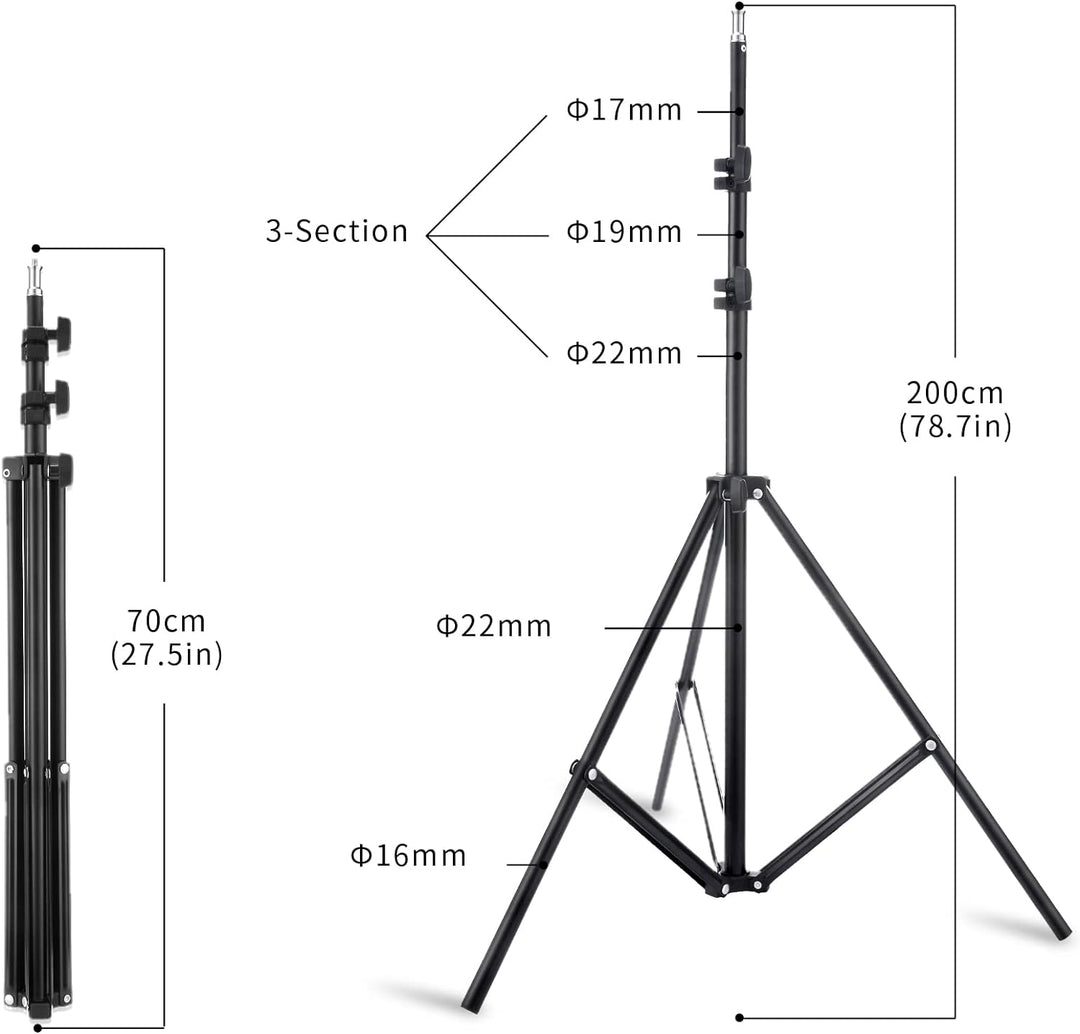 Selens 200cm Lichtstativ Light Stand Kit 2 Stück für HTC Vive VR Spiel Fotografie Produkt, Einstellb