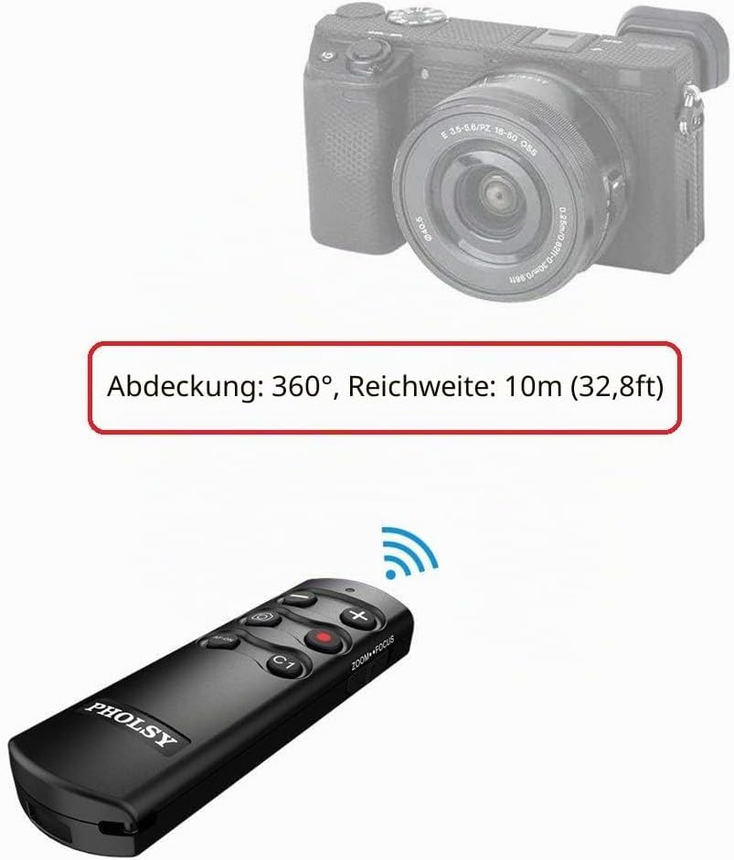 PHOLSY RMT-P1BT Bluetooth Kamera Fernbedienung Kabellose Fernauslöser Drahtlose Kompatibel mit Sony