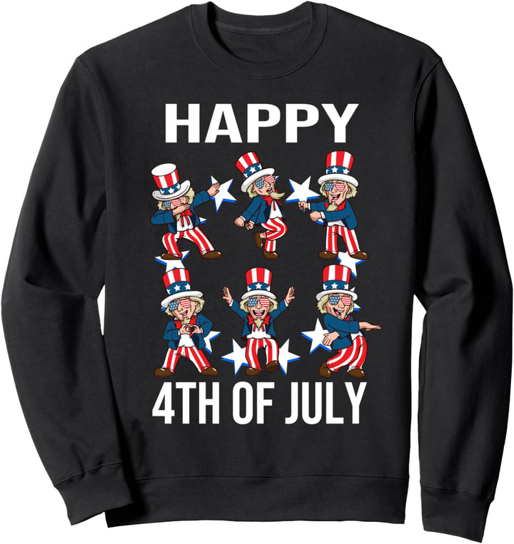 Onkel Sam Happy 4. Juli USA Tanzen Kinder Jungen Männer US Sweatshirt