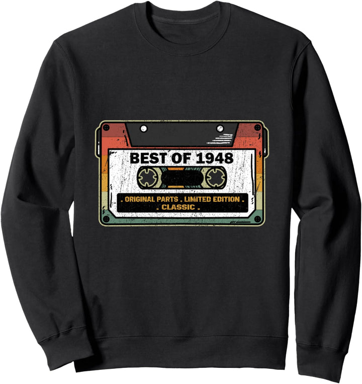 Vintage Best Of 1948 Kassette 73 Jahre 73. Geburtstag Sweatshirt