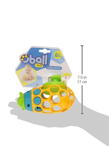 Bright Starts, Oball U-Boot Badespielzeug aus leicht greifbarem, schwimmendem Material mit aufziehba