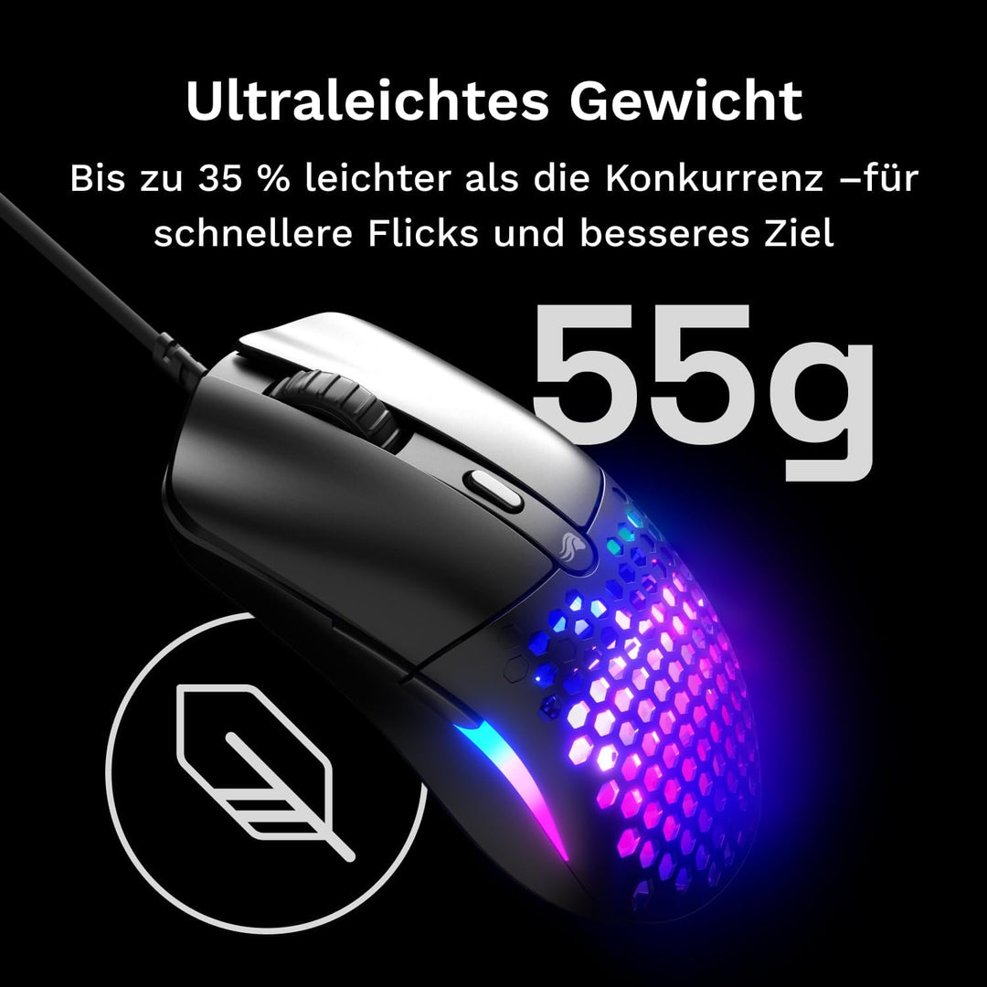 Glorious Model O Eternal ultraleichte RGB-Gaming-Maus – Kabelgebunden – nur 55 g – benutzerdef. RGB-