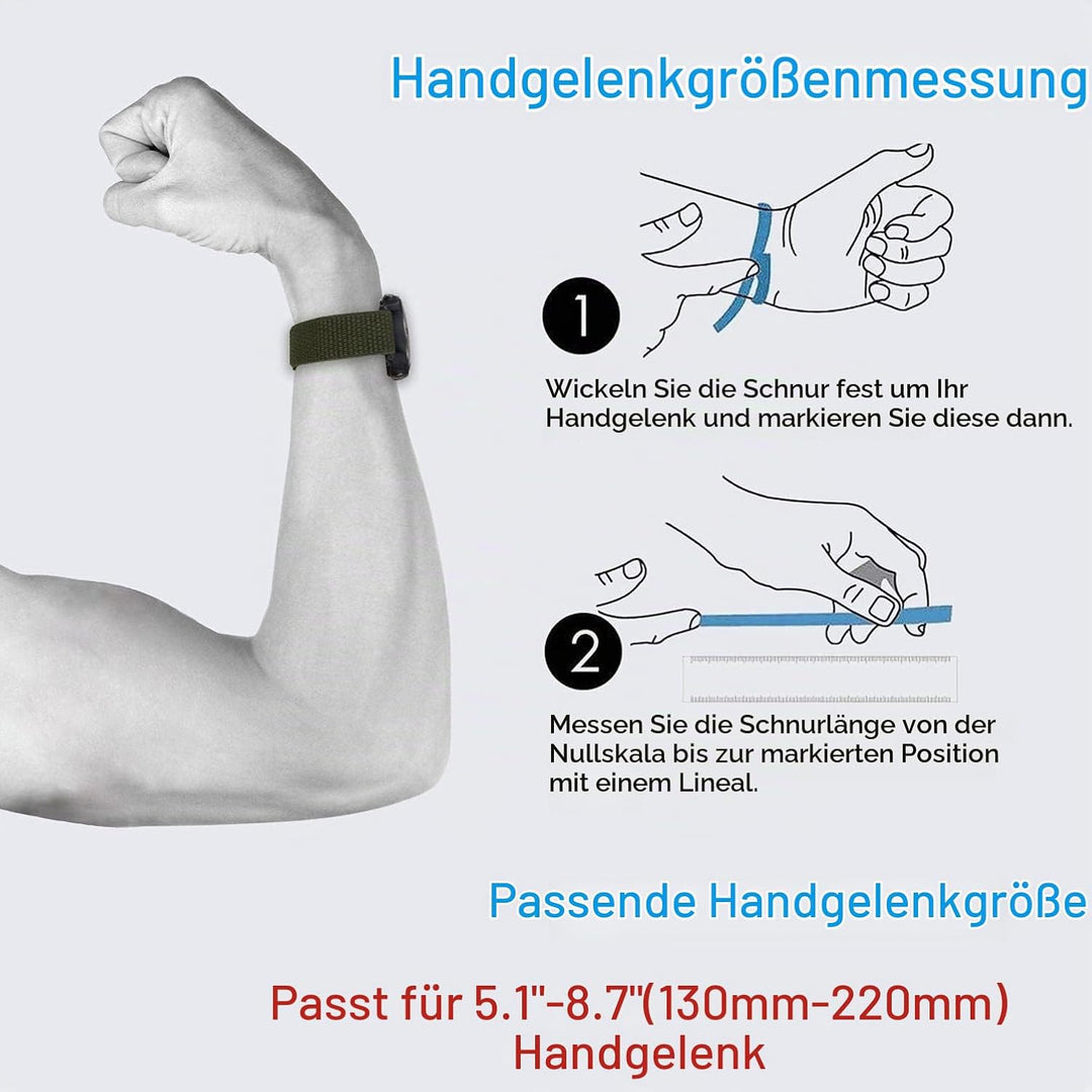 YOOSIDE 22mm Loop Nylon Armband für Garmin EPIX Pro 47mm / Fenix 6 / Fenix 5 / Fenix 7, Ultraleichte