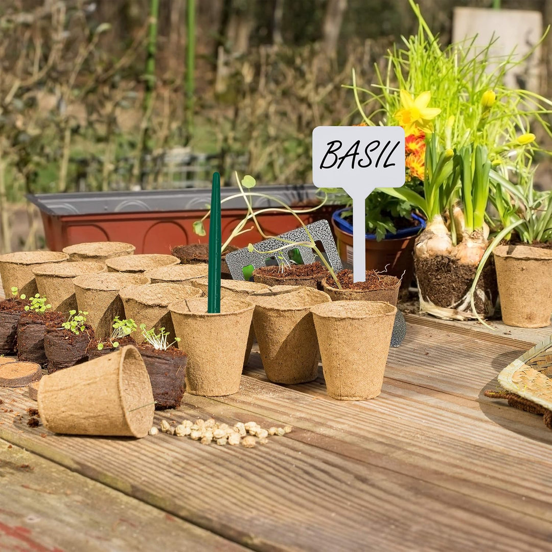 Relaxdays Anzuchtset 131 TLG., für Pflanzen, Anzuchtkasten mit Anzuchttöpfen, Pikierwerkzeug & Pflan