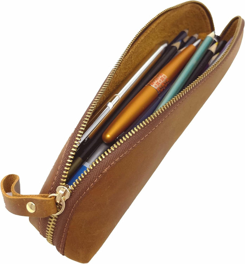 Su.B Federmäppchen - Federtasche - Etui aus Leder - Hergestellt aus Hochwertigem Leder - Passend für