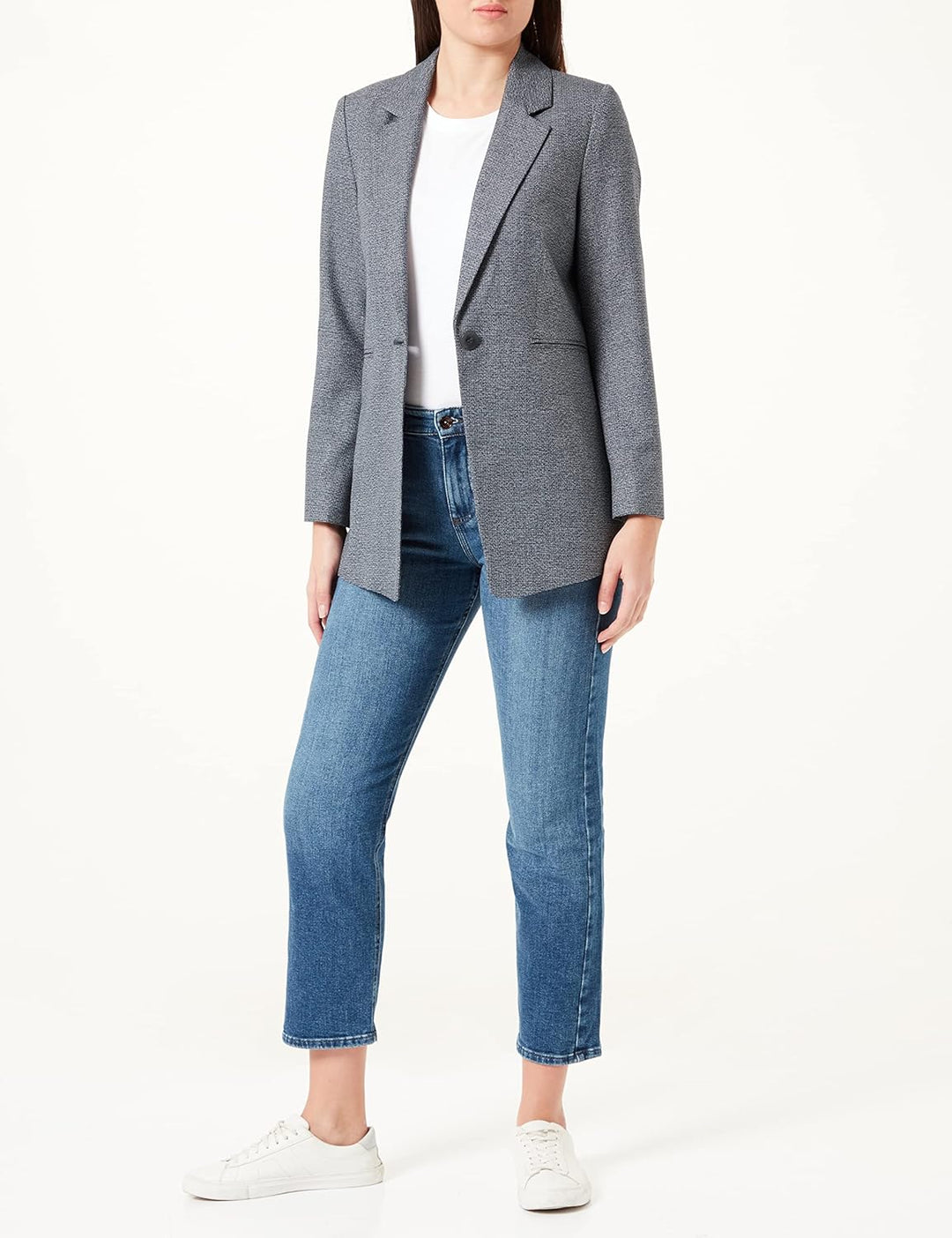 camel active Damen Jeans Straight Fit 26W / 30L Blau, 26W / 30L Blau