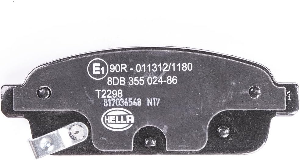 HELLA PAGID 8DB 355 024-861 Bremsbelagsatz - T2298 - Dicke/Stärke: 16.2mm - Bremssystem: TRW - mit a