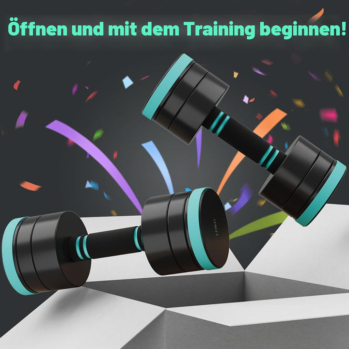 Dripex Hanteln Set, Verstellbare Kurzhanteln 2er Set oder Einzeln aus Stahl, Gewicht von Einzelnen H