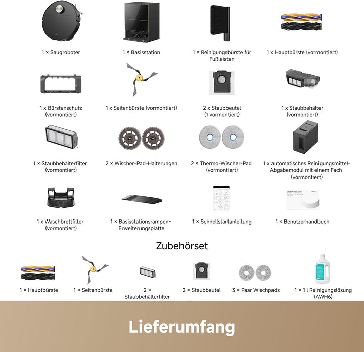 dreame X60 Pro Ultra Complete Saugroboter mit UltraExtend-Armen,42.000Pa X60 Pro Ultra Complete Schw