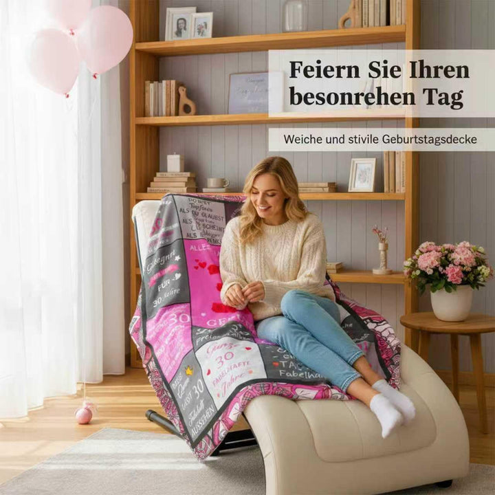 40 Geschenke für Frauen Decke, Flauschig Wohndecke,Geschenk 40. Geburtstag Frau Decke,Geburtstaggesc