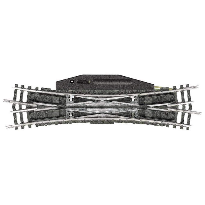 Minitrix 14960 - Doppelkreuzungsweiche – Radius R4 15° Länge 129,8 mm - Detailgetreue Modelleisenbah