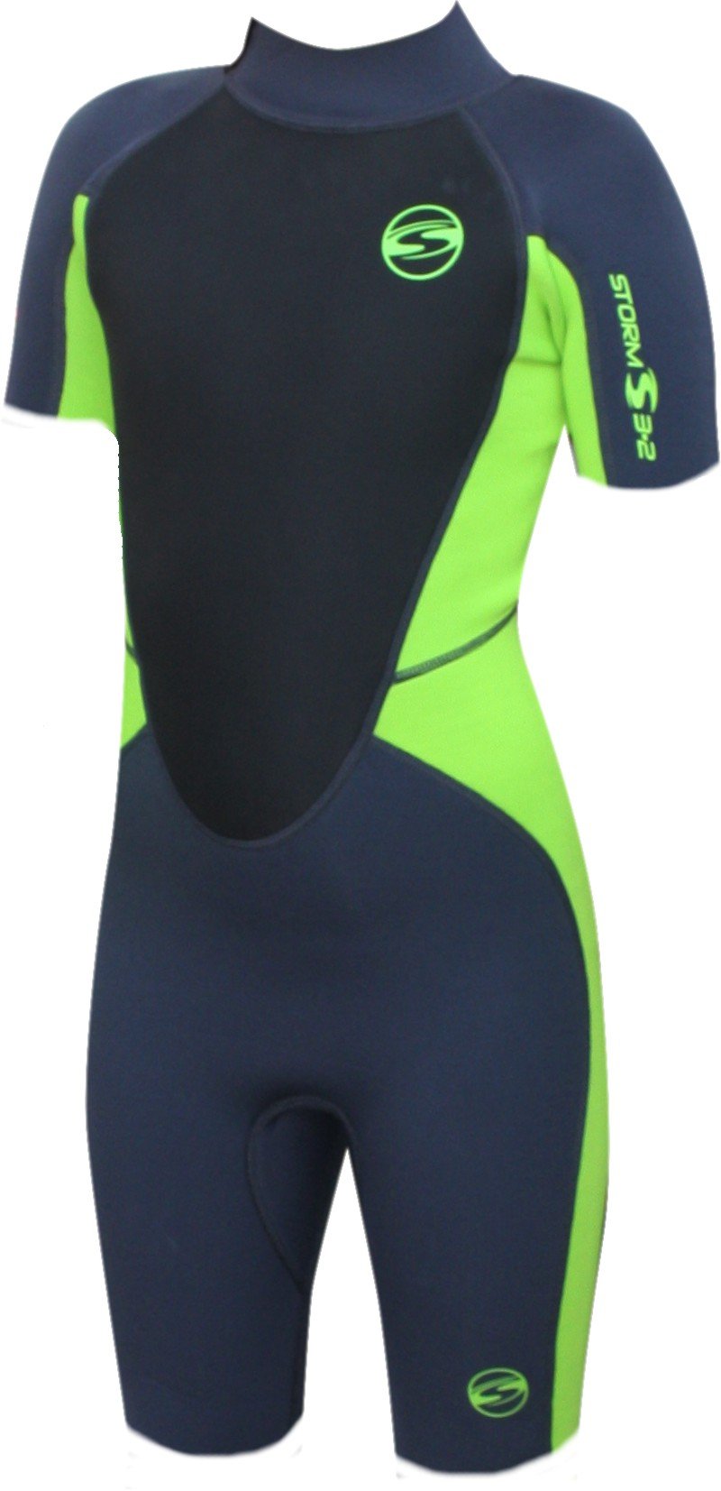 Sola Kinder Storm 3/2 Kids Shortie Concord/Graphite Shorts XSM Graphite/Lime, XSM Graphite/Lime