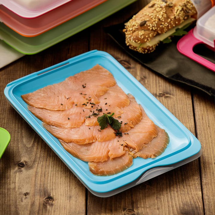 PracticDomus Hochwertige Aufschnitt-Boxen, Frischhaltedose für Aufschnitt Fresh System. Optimale Auf