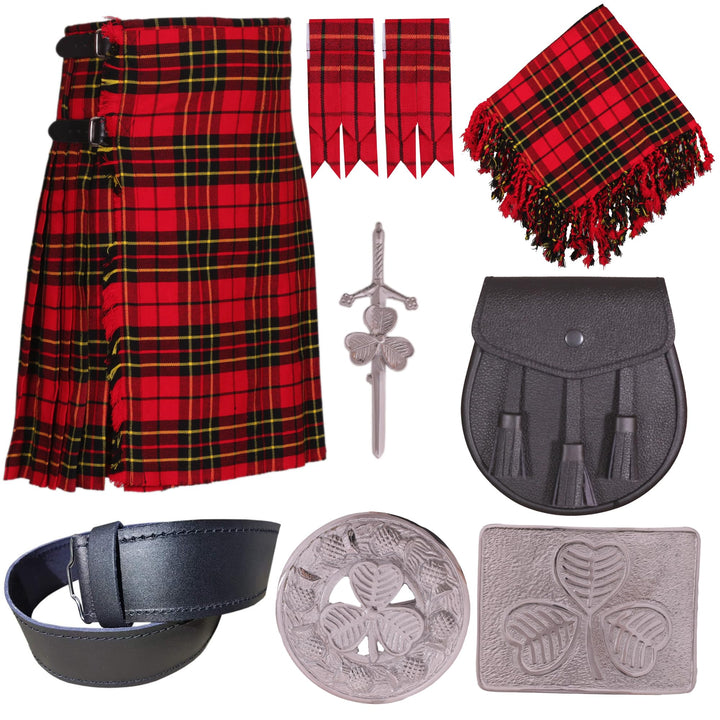 Kilt-Outfit-Angebot für Herren - 8 Artikel im Kilt-Angebot I Kilts 50 Brodie Red Morrison, 50 Brodie