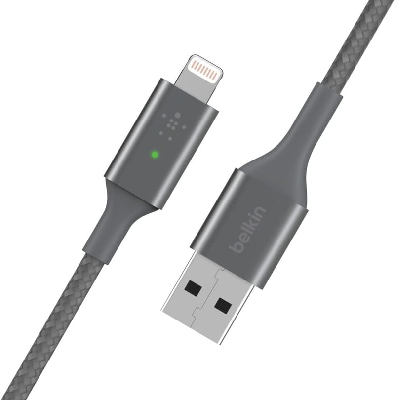 Belkin Smart LED-Ladekabel, USB-A auf Lightning, 1,2 m (Anzeige des Ladestatus) für iPhone, AirPods