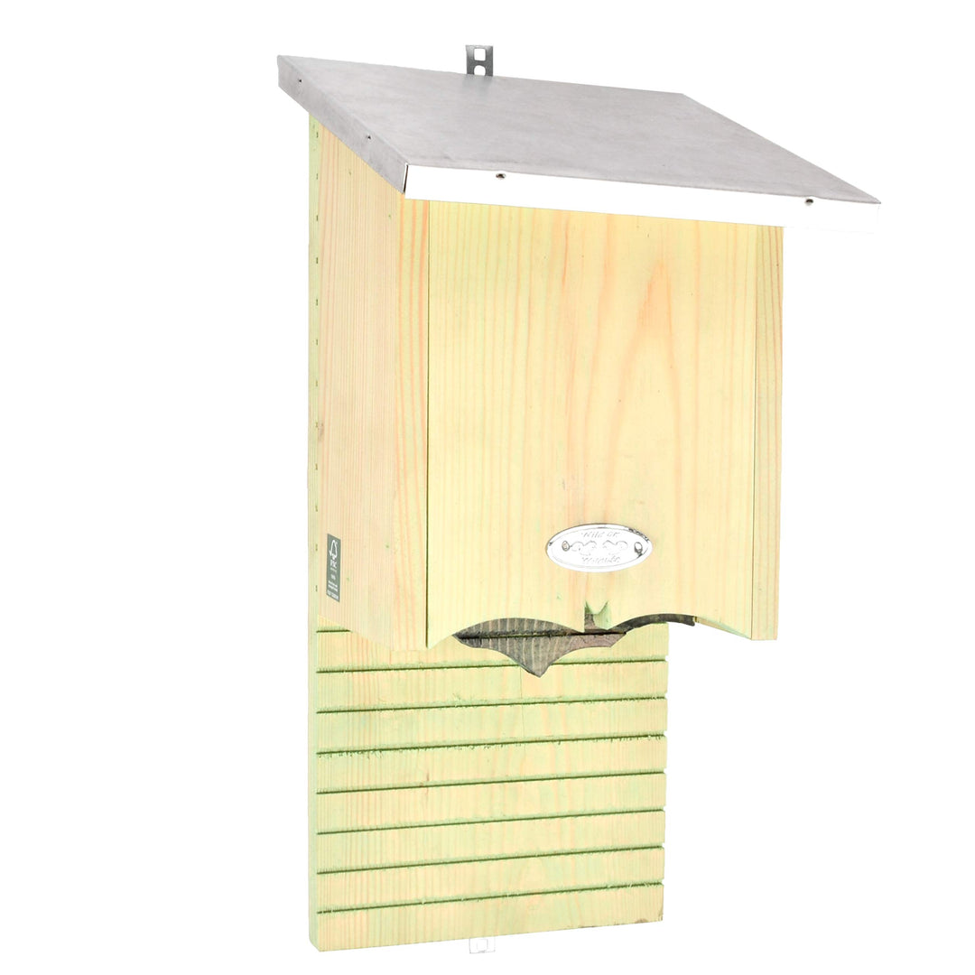 Esschert Design Fledermauskasten Fledermaushaus Holz Blechdach Nistkasten für Fledermäuse 39cm