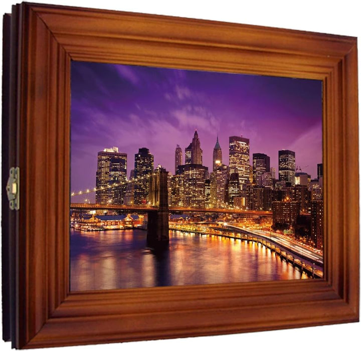 Cer-Plast Schlüsselkasten aus Holz Hängeschrank mit Schlüsselbrett Wandorganizer für Schlüsselaufbew