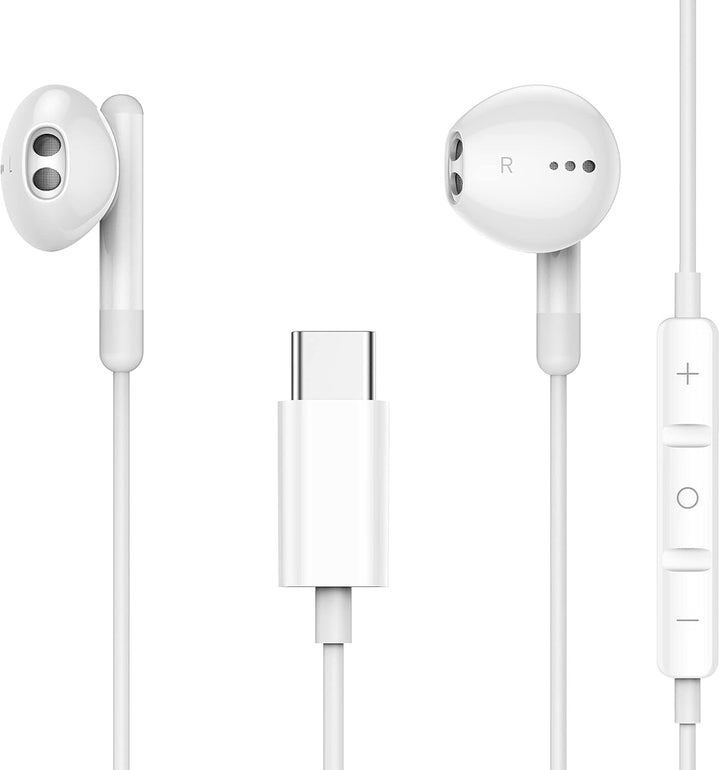 USB C Kopfhörer für iPhone 17 Air 16 15 Plus Pro Max iPad Pro In-Ear Kopfhörer mit Kabel USB C, Mikr