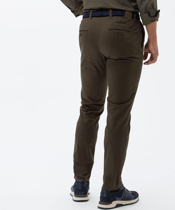 BRAX Herren Hose Style Fabio in Hi Flex Superelastische Slim Chino 31W / 34L Olive, 31W / 34L Olive