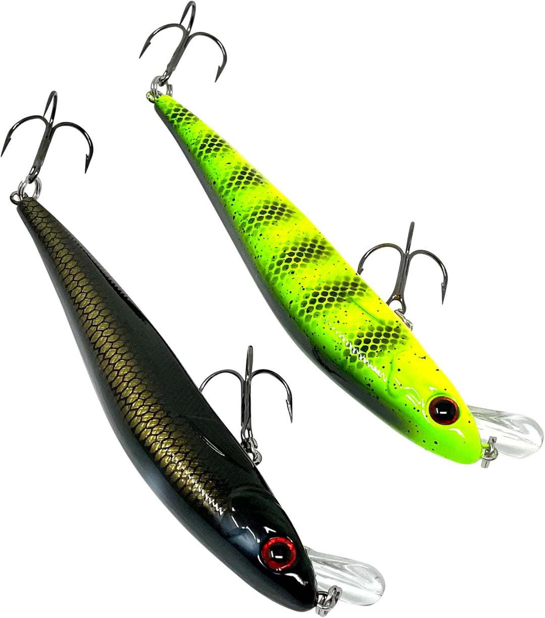Zanderfang Zander Wobbler Set – Kunstköder TAUMLER flachlaufend – Angelköder 11cm in 14,5g – Zanderw