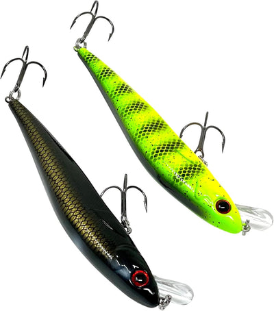 Zanderfang Zander Wobbler Set – Kunstköder TAUMLER flachlaufend – Angelköder 11cm in 14,5g – Zanderw