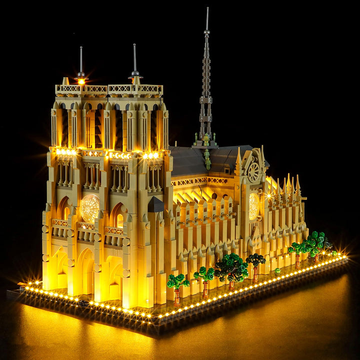 GEAMENT LED Licht-Set Kompatibel mit Lego Notre-Dame de Paris - Beleuchtungsset für Architecture 210