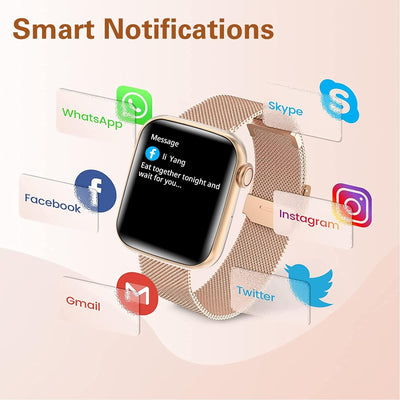 Bebinca GM1 Smartwatch Damen 2023 Telefonfunktion Lautsprecher, 1.75 "HD Display 320 * 380, 128MB MP