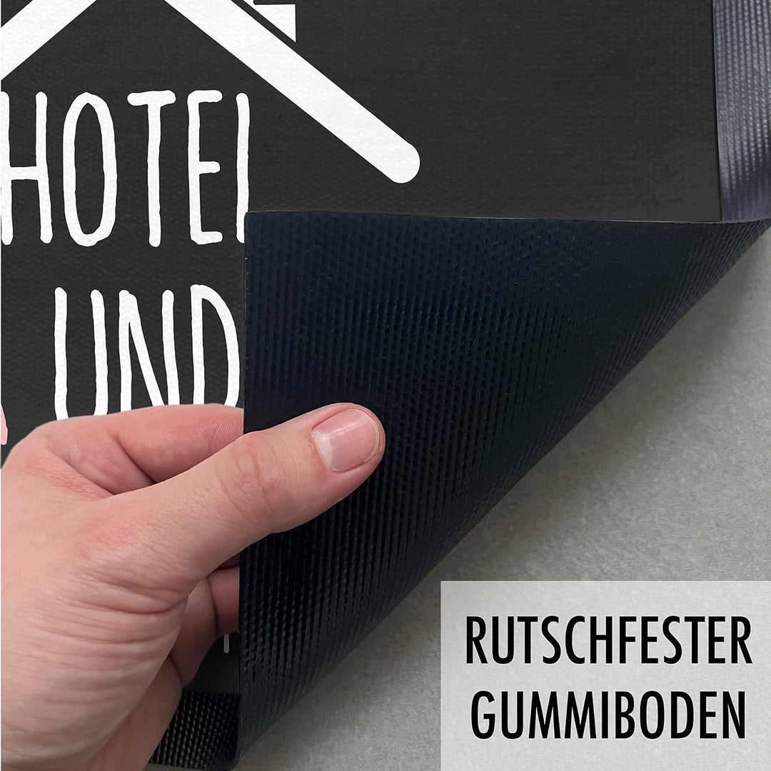 Trendation - Hotel Oma und Opa Fussmatte Geschenk Pension 24/7 Geöffnet Fussabtreter Innen und Ausse