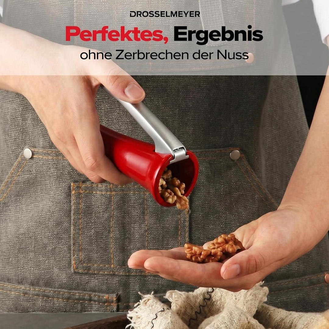 Edelstahl Design Nussknacker | Effektiv auf alle Grössen von Nüssen mit minimalem Aufwand Heavy Duty