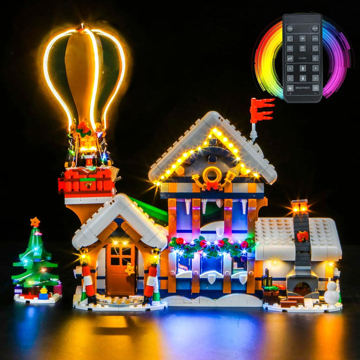 BrickBling Fernbedienung Licht-Kit Kompatibel mit Lego Santa's Post Office 10339 (Kein Modell), Led