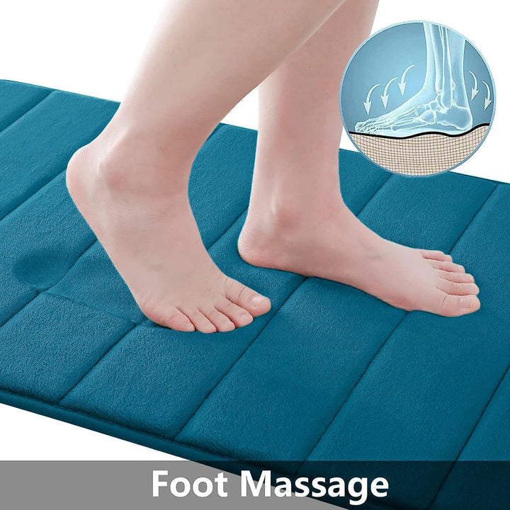 Homaxy Memory Foam Badezimmer Badteppich Saugfähige Rutschfester Badvorleger Waschbar Badematte - 61