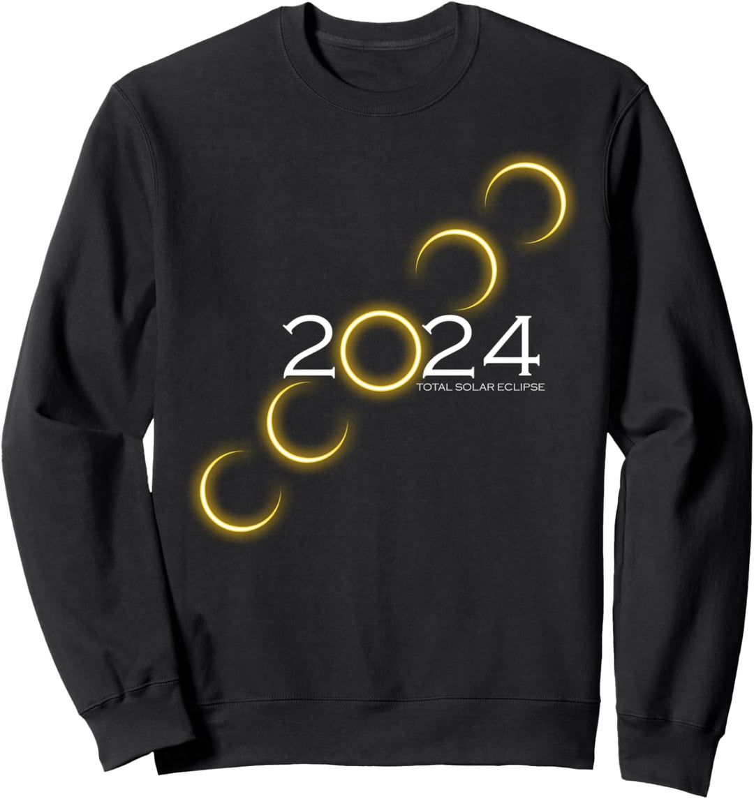 Totale Sonnenfinsternis 2024 Sonne-Mond-Phasen Weltraum Himm Sweatshirt