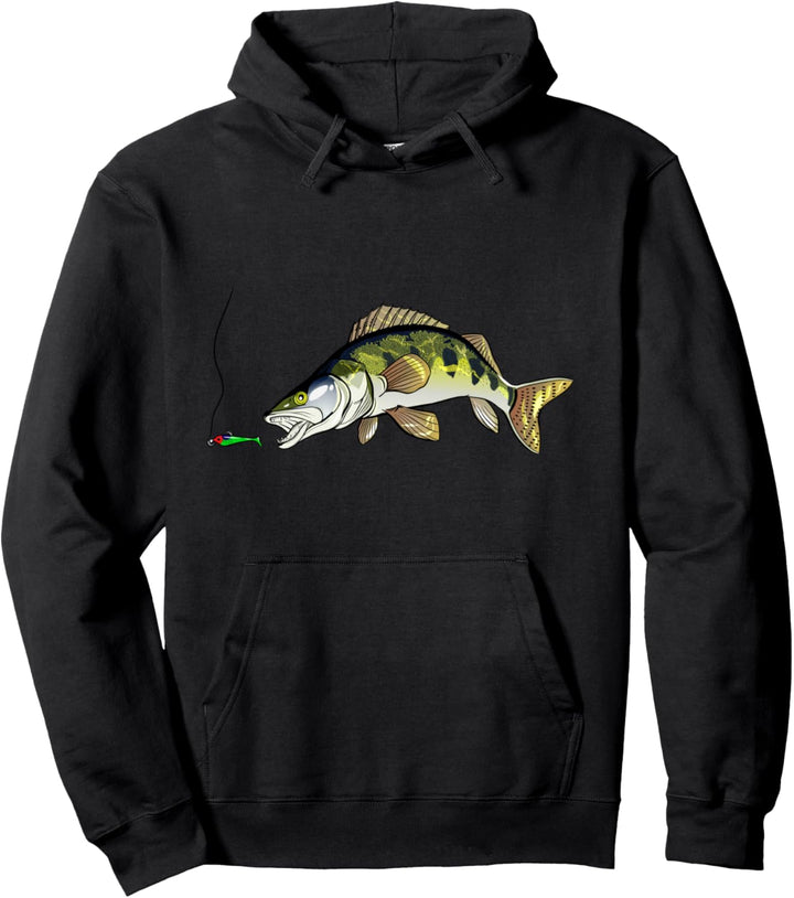 Angler Zander I Raubfisch I Kunstköder I Natur Pullover Hoodie