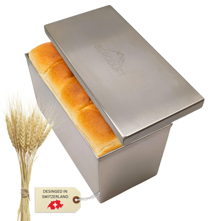 Toastbrotform aus Edelstahl mit Deckel – Kastenform für Brot & Sandwich – ohne Beschichtung, spülmas