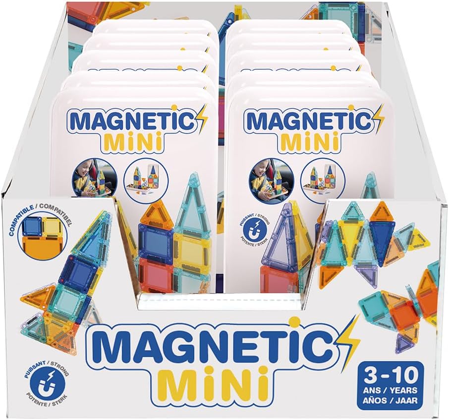 LUDI – Magnétique Mini – Kompaktes magnetisches Konstruktionsspiel – 26 magnetische Teile – Metallbo