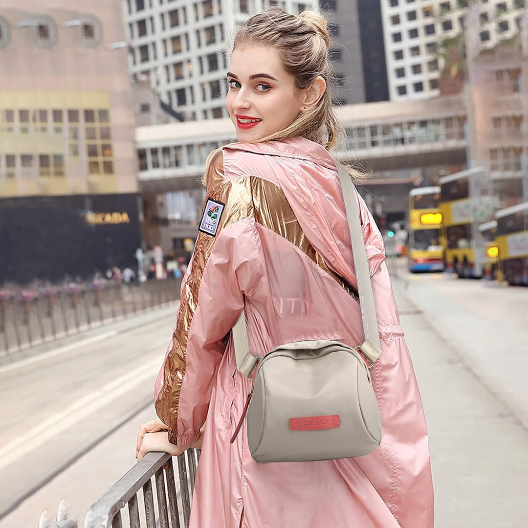 PORRASSO Damen Umhängetasche Casual Schultertasche Mädchen Gürteltasche Leicht Bauchtasche für Arbei