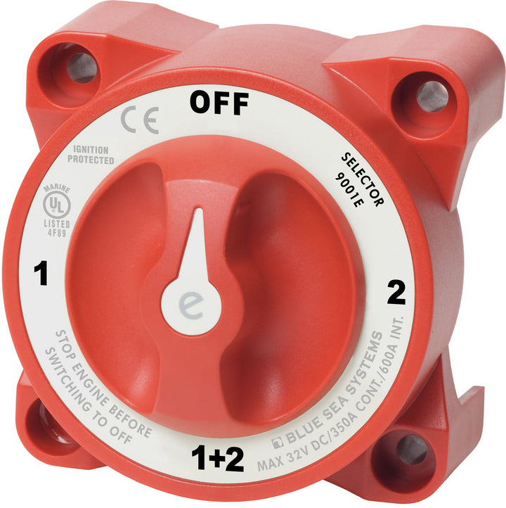 Blue Sea Systems 9001E e-Series Batterieschalter, Selector 4 Positionen, rot Selector 4 Pos., Select