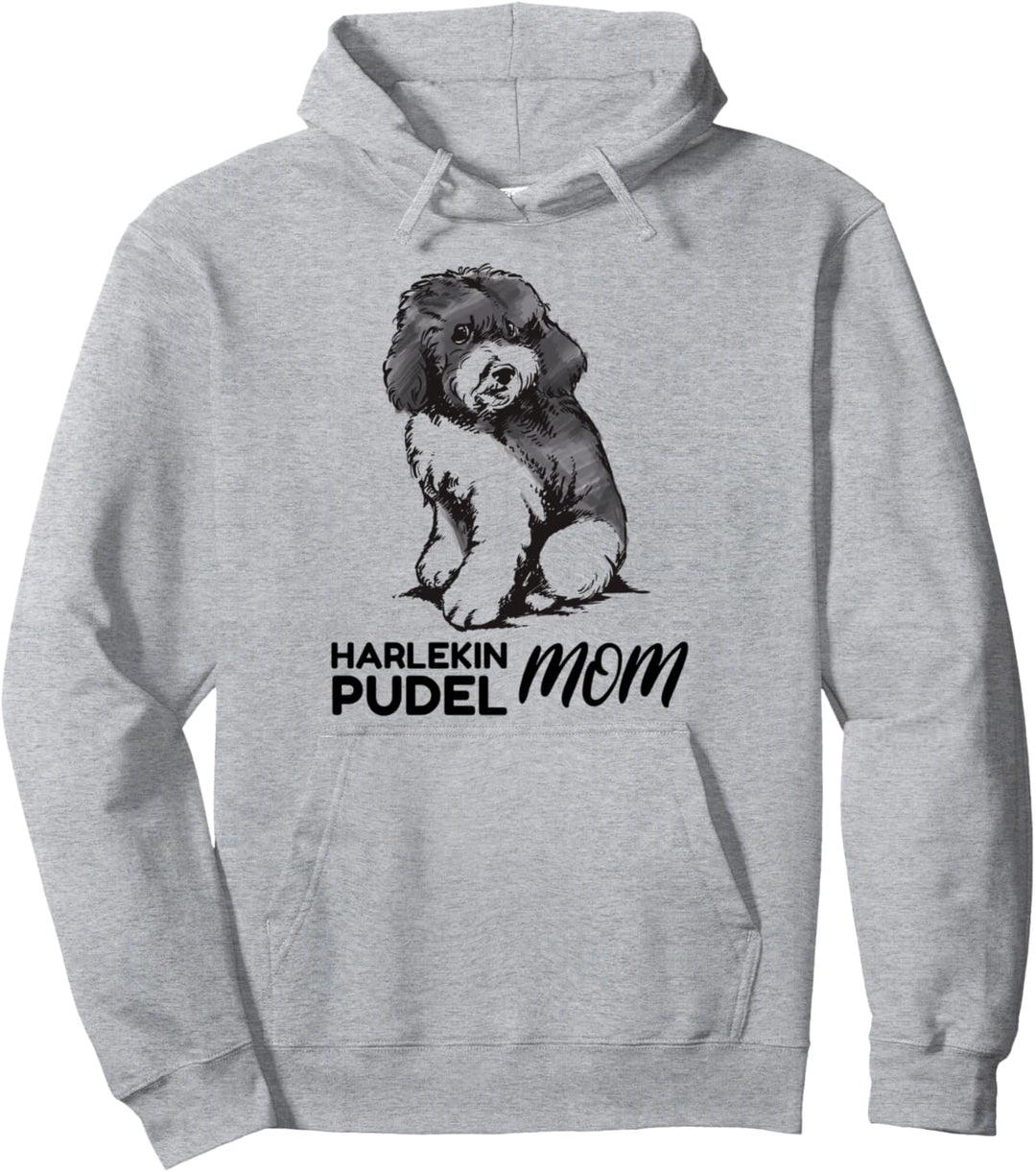 Lustiger Harlekinpudel für Hundebesitzer mit Humor Frauchen Pullover Hoodie