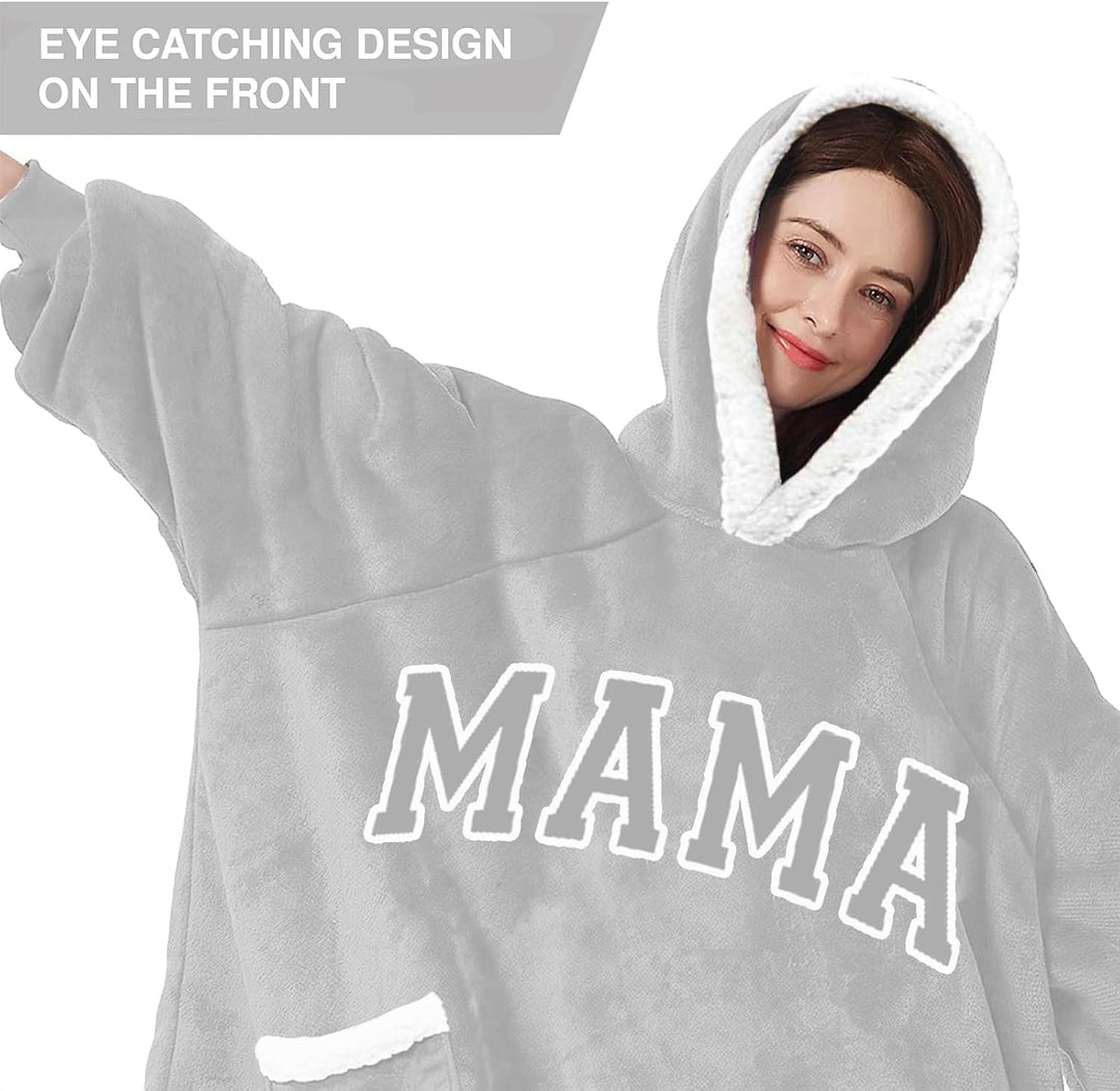 Muttertagsgeschenke für Mama, Hoodie Decke mit Ärmeln Mama Geschenk zum Muttertag Weihnachten Geburt
