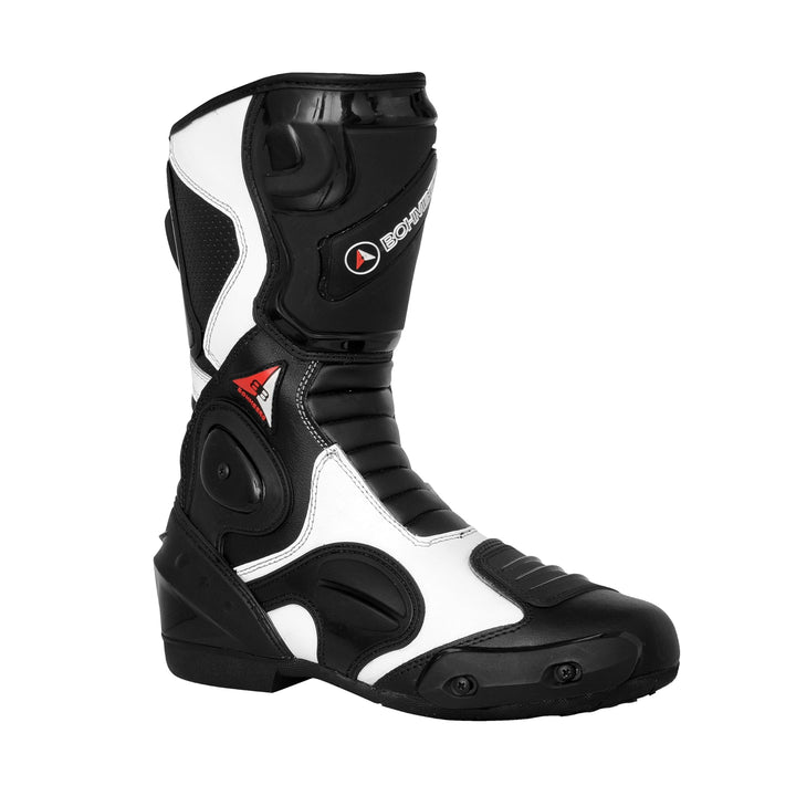 Bohmberg Spartans Motorradstiefel Herren-ergonomisch-leicht, Motorradschuhe aus echtem Leder mit auf