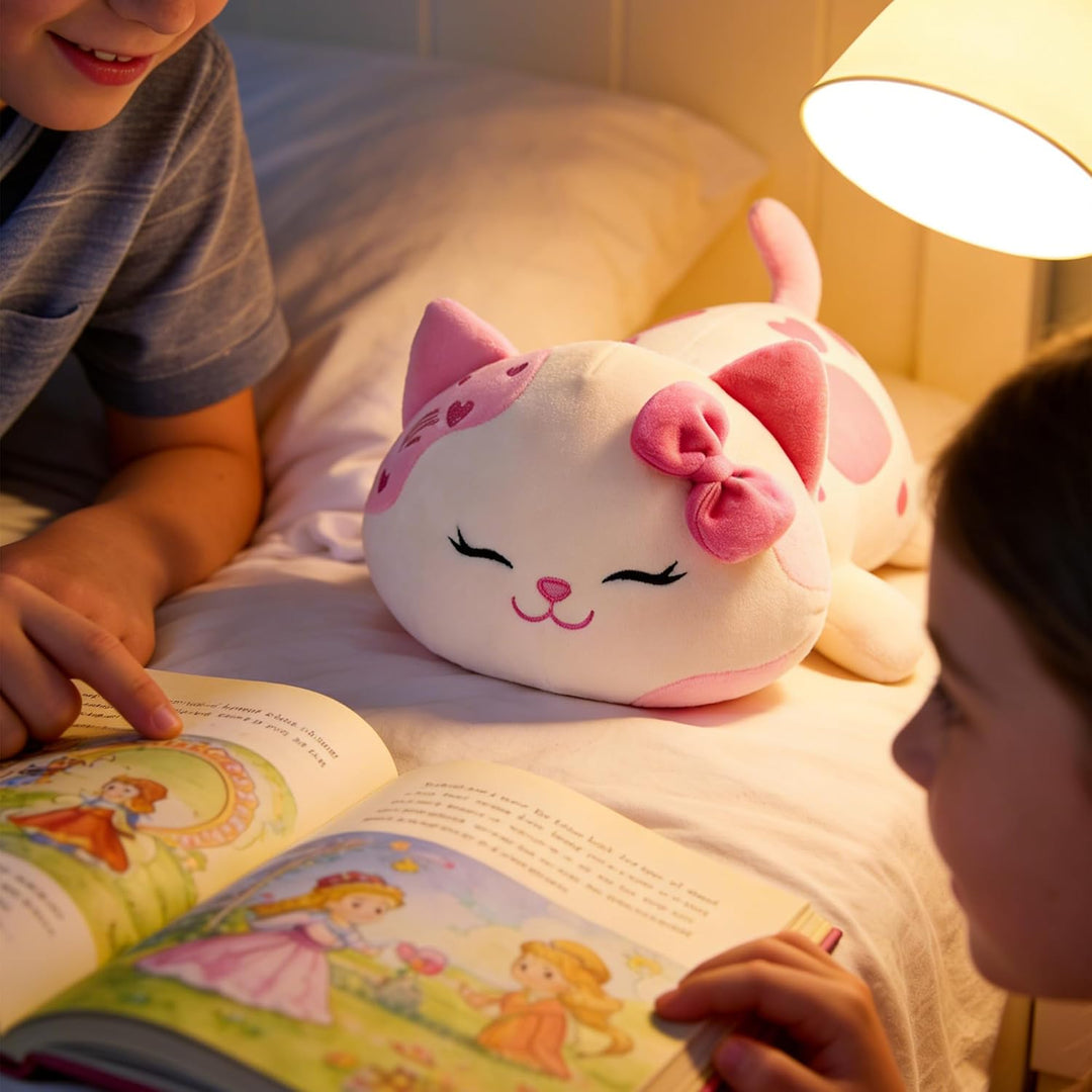 shownicer Plüschtier Katze Kuscheltier Stofftier Kawaii Katze Plüsch Kissen Spielzeug Kätzchen Plüsc
