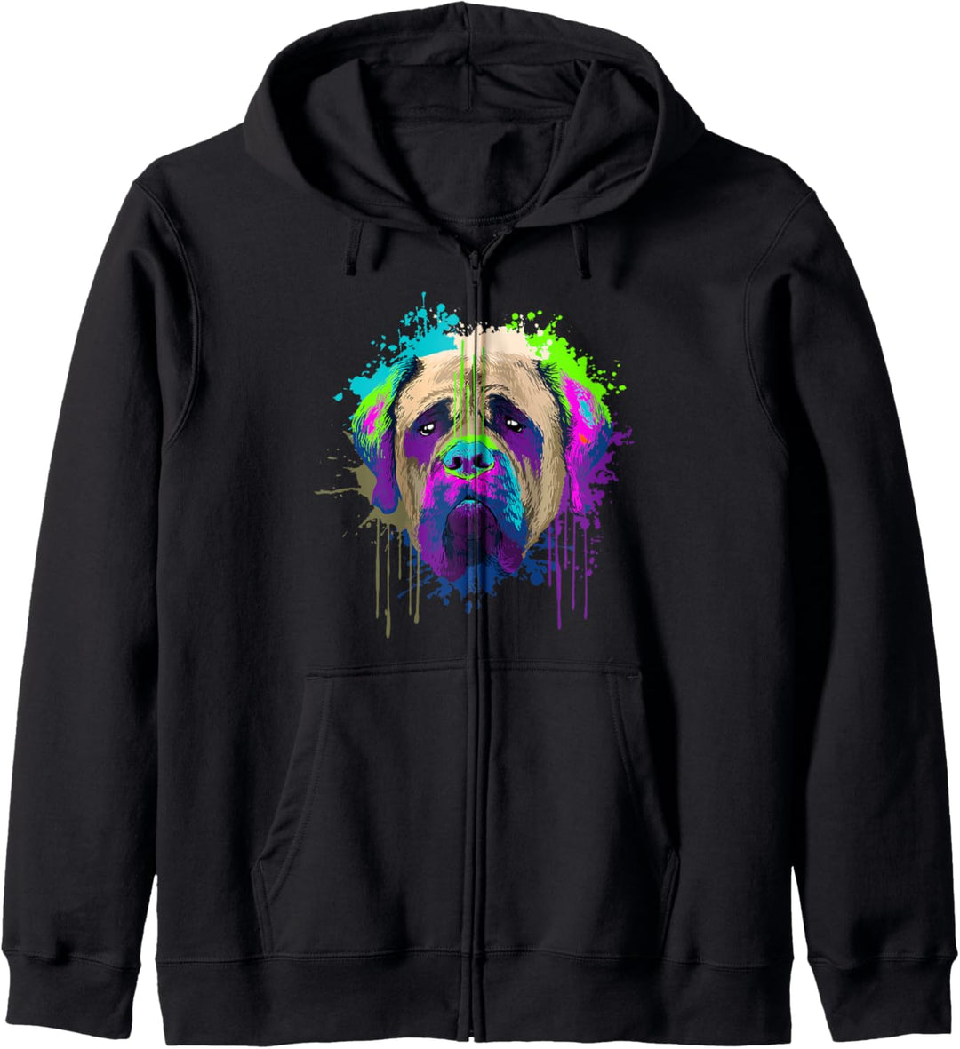 Splash Art Mastiff Hundehalter Geschenkidee Hunde Kapuzenjacke