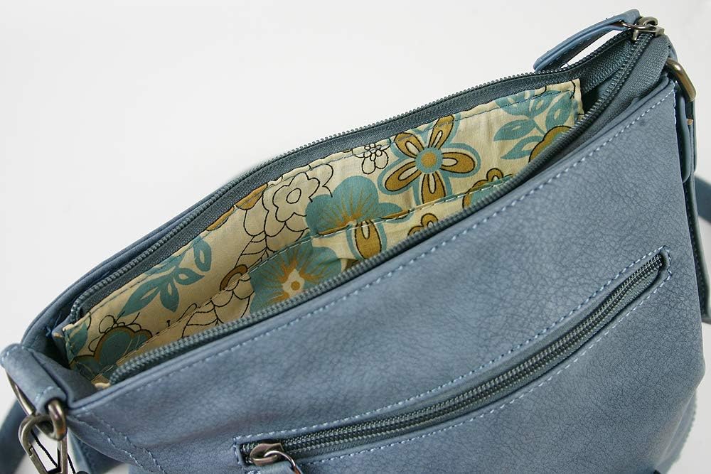 BAG STREET - Damen Handtasche mit Riegel-Magnetverschluss und Reissverschluss - 4 Liter Volumen - Um