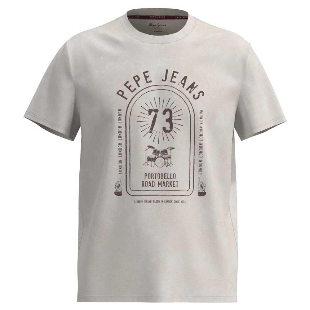 Pepe Jeans Herren Damien Tee T-Shirt S Beige (Ivory), S Beige (Ivory)