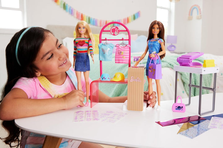 BARBIE Mode-Boutique Spielset - Foliendesigns für Barbie-Puppe, über 150 originelle Looks, inklusive