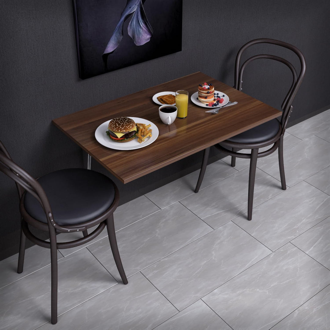 Klapptisch WATI Schreibtisch, Küchentisch, Computertisch, Bürotisch, Klappbar (90/60cm) Braun, Braun