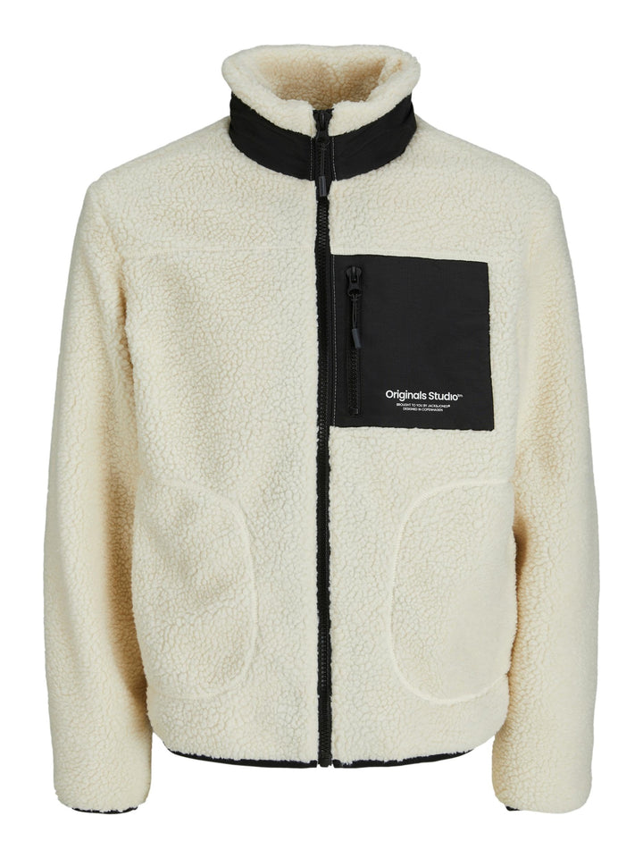 JACK & JONES Herren Jorvesterbro Teddy Jacket Sn Jacke, Cloud Dancer