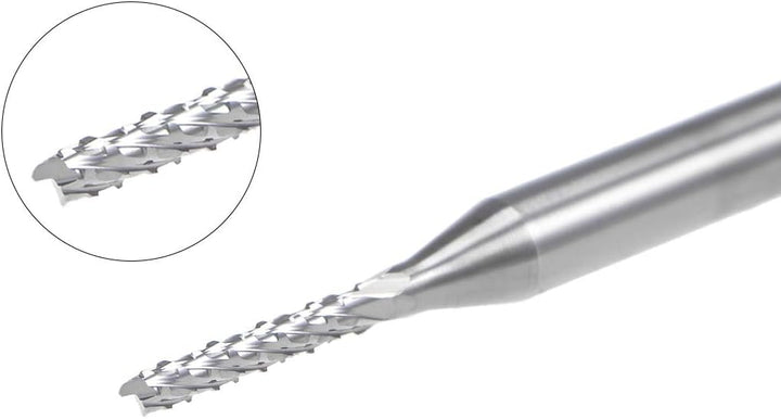 sourcing map 10 Stücke 1,4mm Hartmetall Schaftfräser Gravur Fräser für Leiterplattenmaschine, 1/8 "S