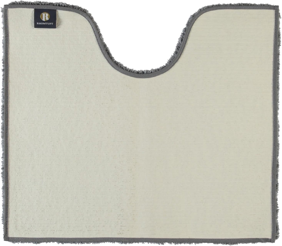 Rhomtuft Badteppiche Square Kiesel - 85 Toilettenvorlage mit Ausschnitt 55x60 cm, Toilettenvorlage m
