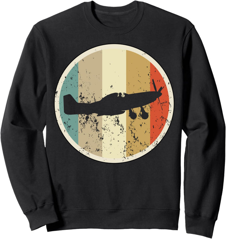 Flugzeug Piloten Flieger Motorflugzeug Retro Vintage Grunge Sweatshirt